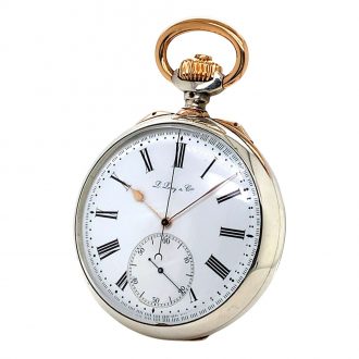 French silver open faced chronograph deck watch Circa 1900