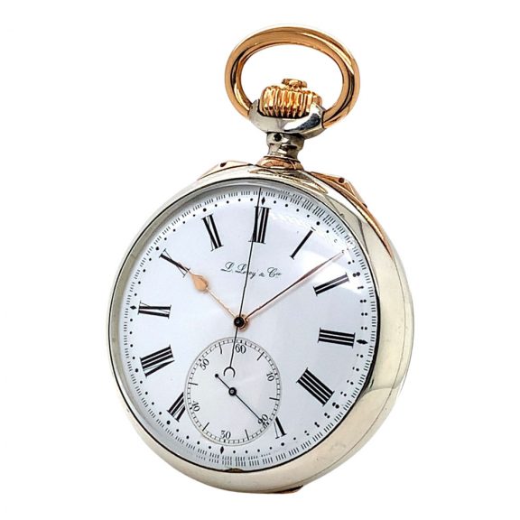 French silver open faced chronograph deck watch Circa 1900 French silver open faced chronograph deck watch Circa 1900