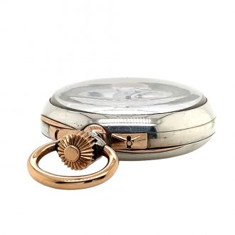 French silver open faced chronograph deck watch Circa 1900