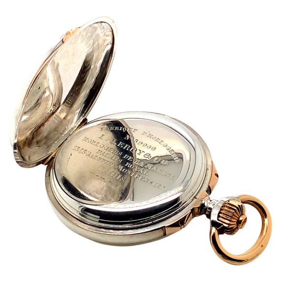 French silver open faced chronograph deck watch Circa 1900 French silver open faced chronograph deck watch Circa 1900