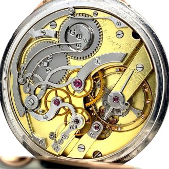 French silver open faced chronograph deck watch Circa 1900