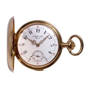 Swiss 18 carat rose gold minute repeating lever watch Circa 1900