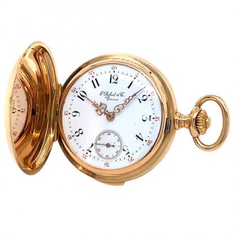 Swiss 18 carat rose gold minute repeating lever watch Circa 1900