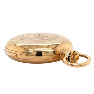 Swiss 18 carat rose gold minute repeating lever watch Circa 1900