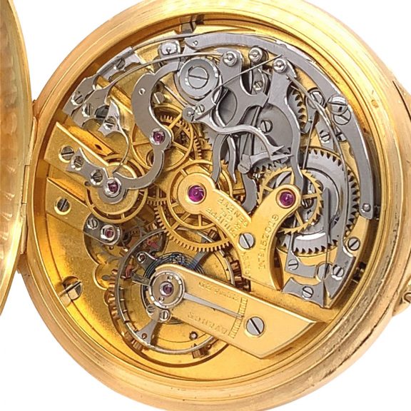 Swiss gold chronograph with 30 minute counter Circa 1910 Swiss gold chronograph with 30 minute counter Circa 1910