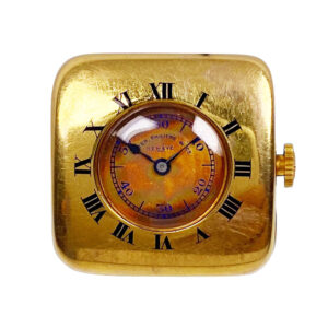 Unique Swiss 14K gold miniature lever purse watch Circa 1917