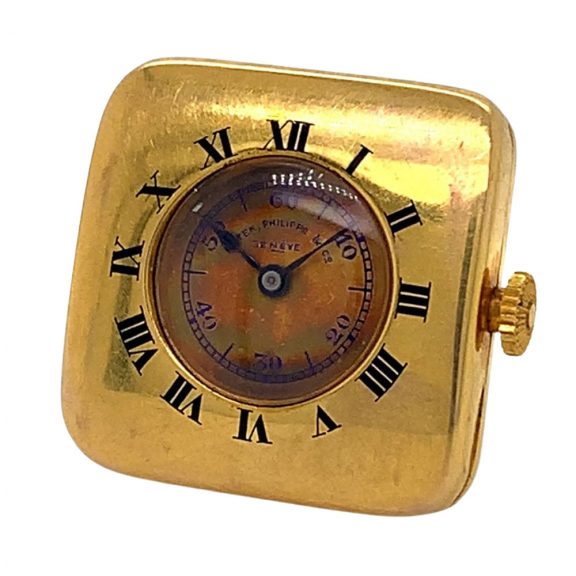 Unique Swiss 14K gold miniature lever purse watch Circa 1917 Unique Swiss 14K gold miniature lever purse watch Circa 1917