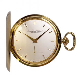 Thin Swiss 18 carat gold hunting cased lever watch Circa 1946