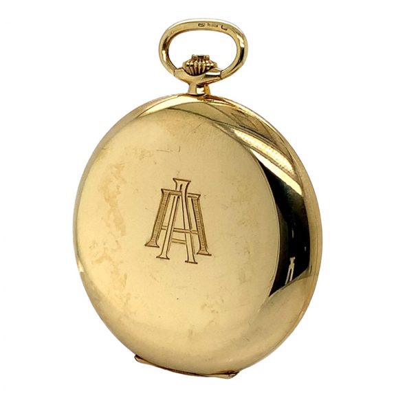 Thin Swiss 18 carat gold hunting cased lever watch Circa 1946 Thin Swiss 18 carat gold hunting cased lever watch Circa 1946
