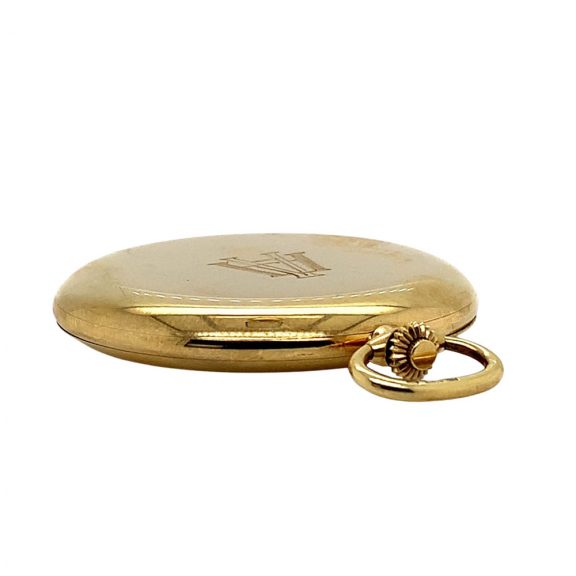 Thin Swiss 18 carat gold hunting cased lever watch Circa 1946 Thin Swiss 18 carat gold hunting cased lever watch Circa 1946