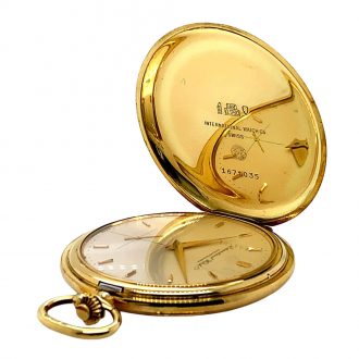 Thin Swiss 18 carat gold hunting cased lever watch Circa 1946