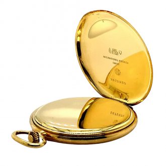 Thin Swiss 18 carat gold hunting cased lever watch Circa 1946