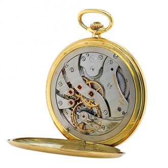 Thin Swiss 18 carat gold hunting cased lever watch Circa 1946