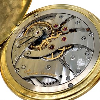 Thin Swiss 18 carat gold hunting cased lever watch Circa 1946