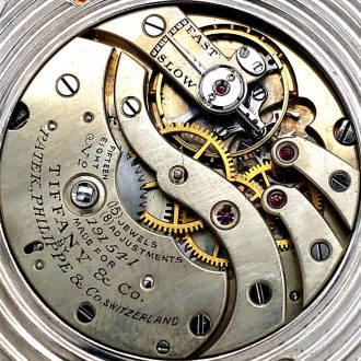 Swiss platinum, sapphire and diamond-set lever watch Circa 1920
