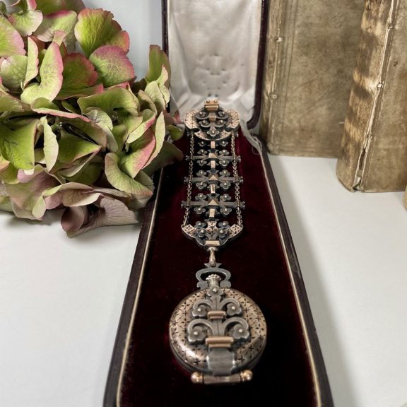 French silver and rose gold historical ensemble Circa 1890 French silver and rose gold historical ensemble Circa 1890