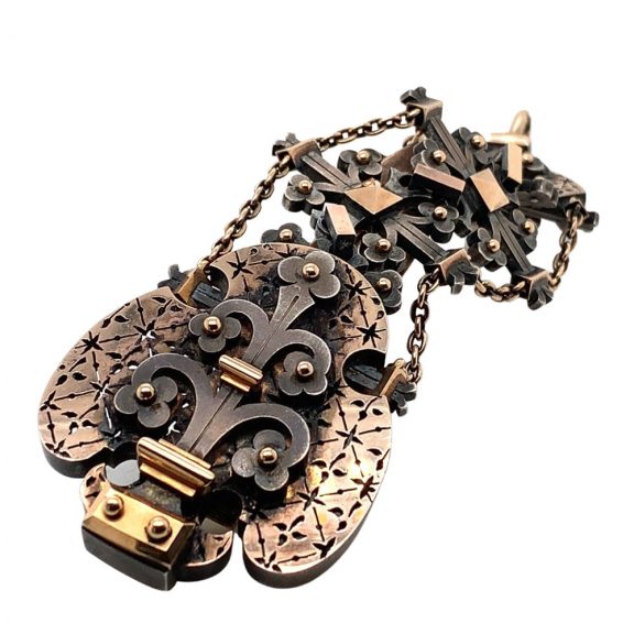 French silver and rose gold historical ensemble Circa 1890 French silver and rose gold historical ensemble Circa 1890