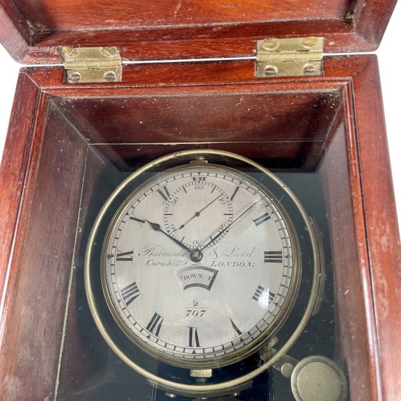 English chronometer with two day power reserve Circa 1819 English chronometer with two day power reserve Circa 1819