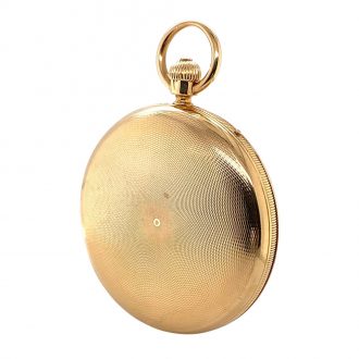 Fine English 18 carat gold hunting cased duplex watch Circa 1860