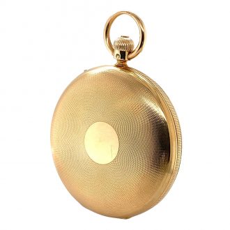Fine English 18 carat gold hunting cased duplex watch Circa 1860