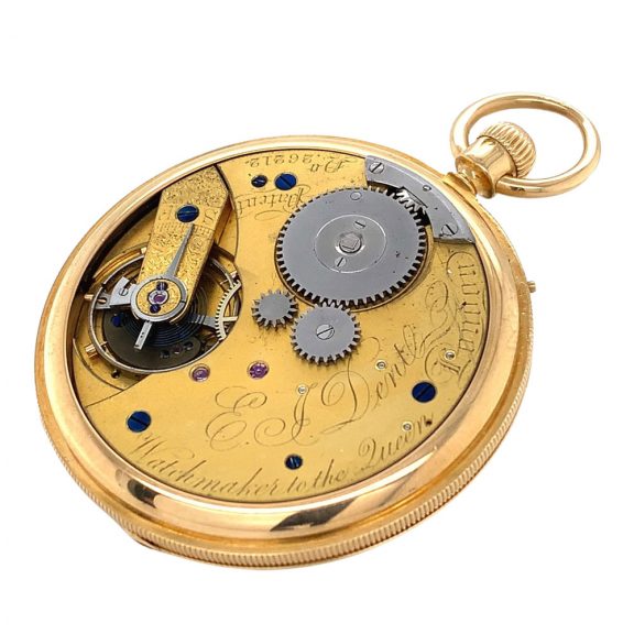 Fine English 18 carat gold hunting cased duplex watch Circa 1860 Fine English 18 carat gold hunting cased duplex watch Circa 1860