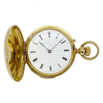German 18K gold quarter repeating lever watch Circa 1860