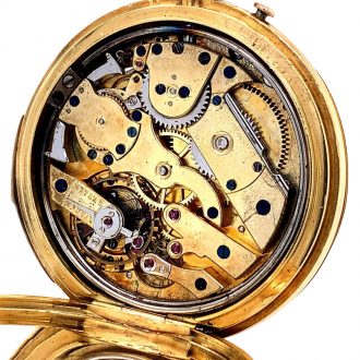 German 18K gold quarter repeating lever watch Circa 1860