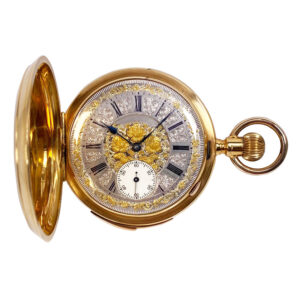 Swiss 18K gold carillon minute repeating lever watch Circa 1900