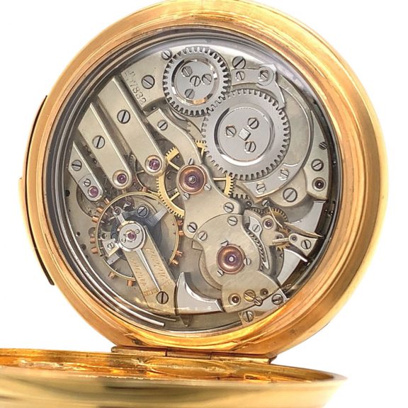 Swiss 18K gold carillon minute repeating lever watch Circa 1900 Swiss 18K gold carillon minute repeating lever watch Circa 1900