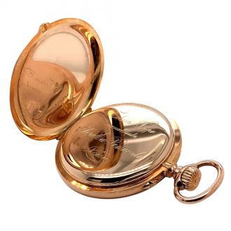 Swiss rose gold lever made for the Russian market Circa 1890