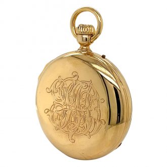 Rare Swiss gold quarter repeating precision watch Circa 1865