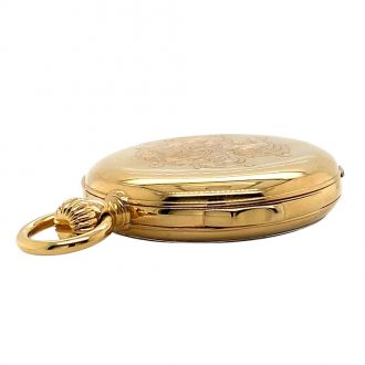 Rare Swiss gold quarter repeating precision watch Circa 1865