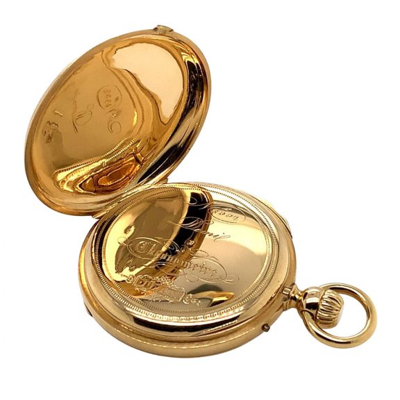 Rare Swiss gold quarter repeating precision watch Circa 1865 Rare Swiss gold quarter repeating precision watch Circa 1865