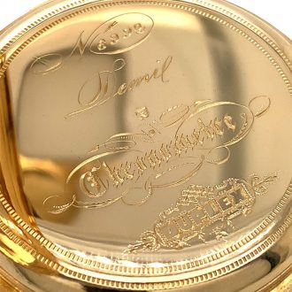 Rare Swiss gold quarter repeating precision watch Circa 1865