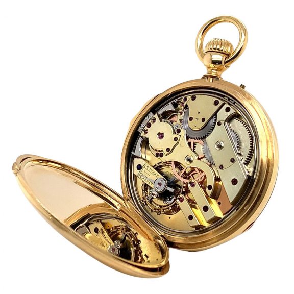 Rare Swiss gold quarter repeating precision watch Circa 1865 Rare Swiss gold quarter repeating precision watch Circa 1865