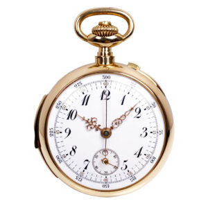 Swiss 18K gold lever split seconds chronograph Circa 1900