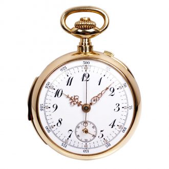 Swiss 18K gold lever split seconds chronograph Circa 1900