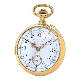 Swiss gold lever split seconds chronograph Circa 1900