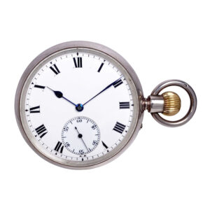 English silver open faced precision pocket watch Circa 1894