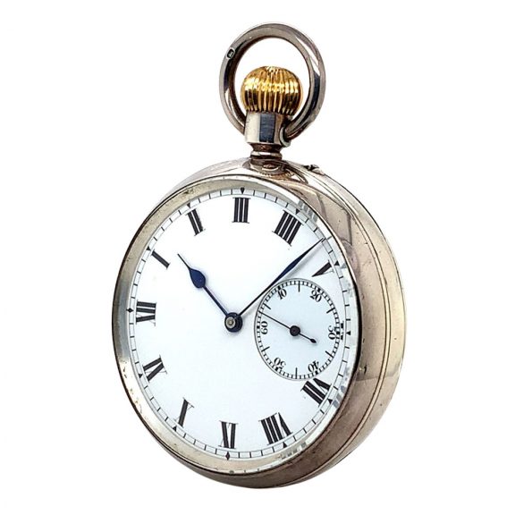 English silver open faced precision pocket watch Circa 1894 English silver open faced precision pocket watch Circa 1894