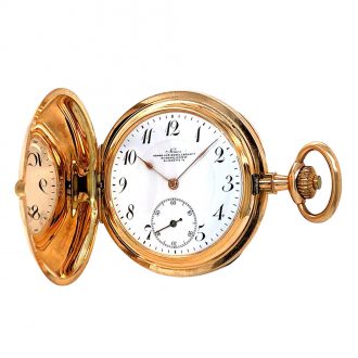 Fine German rose gold hunting cased lever watch Circa 1910