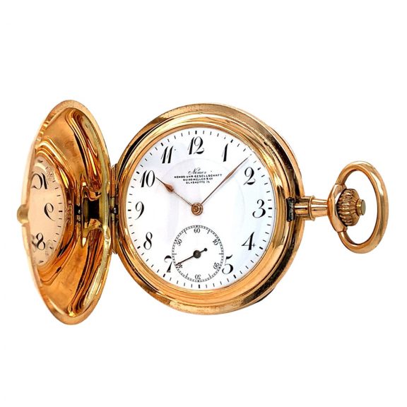 Fine German rose gold hunting cased lever watch Circa 1910 Fine German rose gold hunting cased lever watch Circa 1910