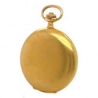 Swiss 18K gold hunting cased lever with 24h dial Circa 1945