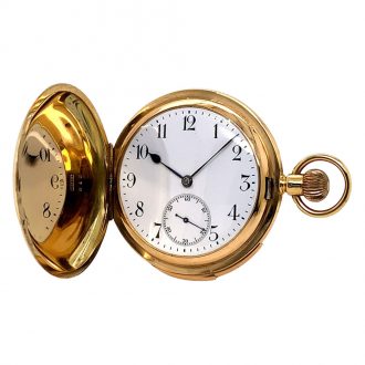 Swiss 18K gold hunting cased minute repeating lever Circa 1900