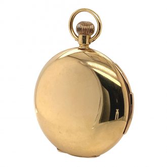 Swiss 18K gold hunting cased minute repeating lever Circa 1900