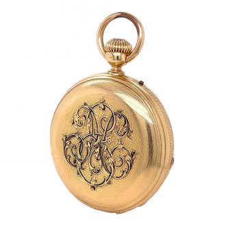Swiss gold lever watch with perpetual calendar and date Circa 1890
