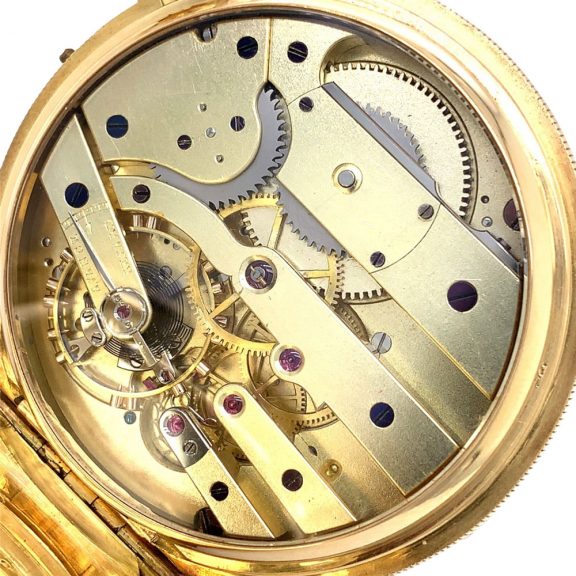 Swiss gold lever watch with perpetual calendar and date Circa 1890 Swiss gold lever watch with perpetual calendar and date Circa 1890