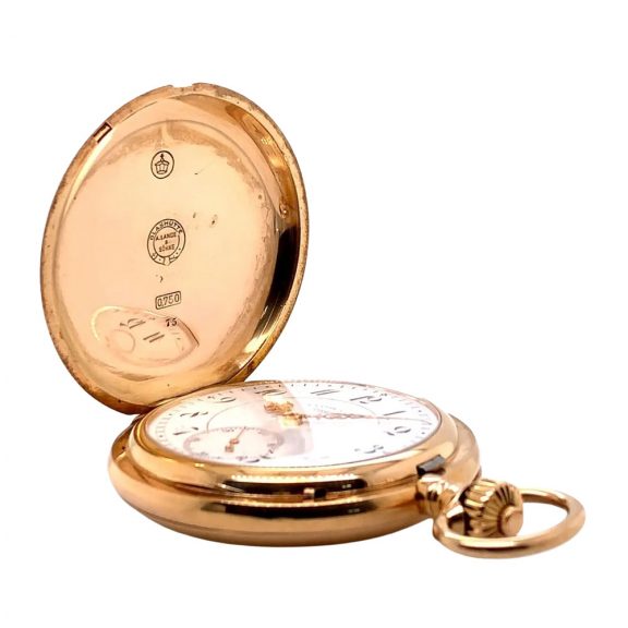German 18K rose gold hunting cased lever watch Circa 1905 German 18K rose gold hunting cased lever watch Circa 1905