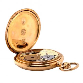 German 18K rose gold hunting cased lever watch Circa 1905