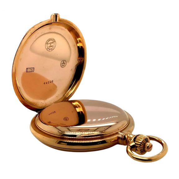 German 18K rose gold hunting cased lever watch Circa 1901 German 18K rose gold hunting cased lever watch Circa 1901
